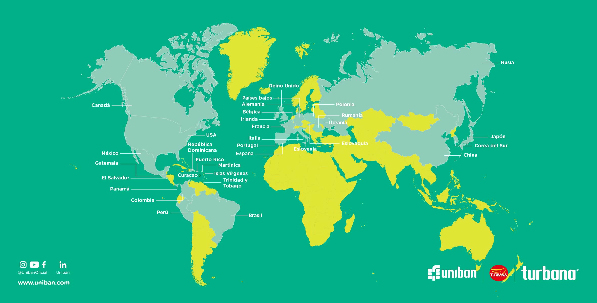 Mapa exportación Unibán